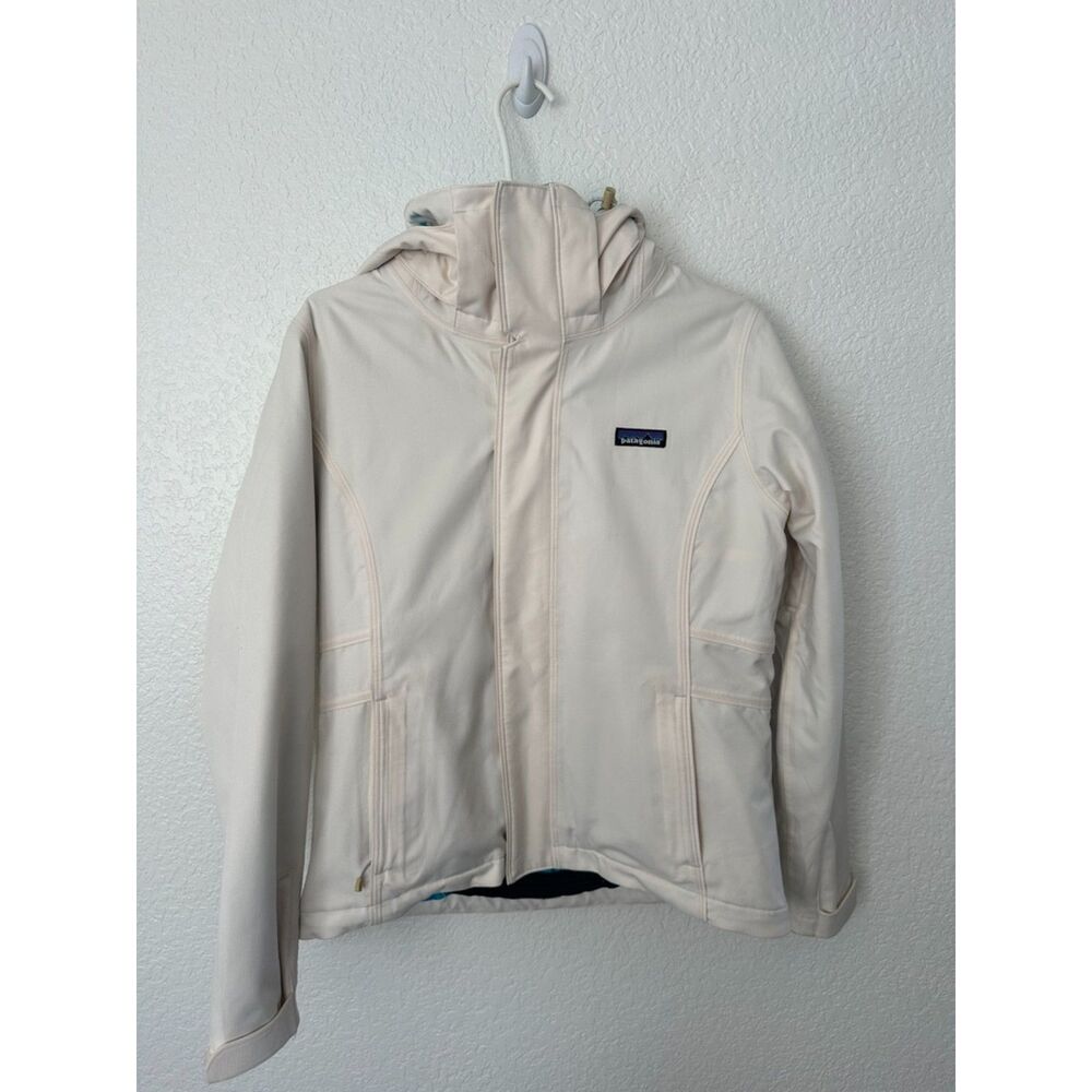 Patagonia Women's Small Insulated Snowbelle Jacket Cream/White/Blue